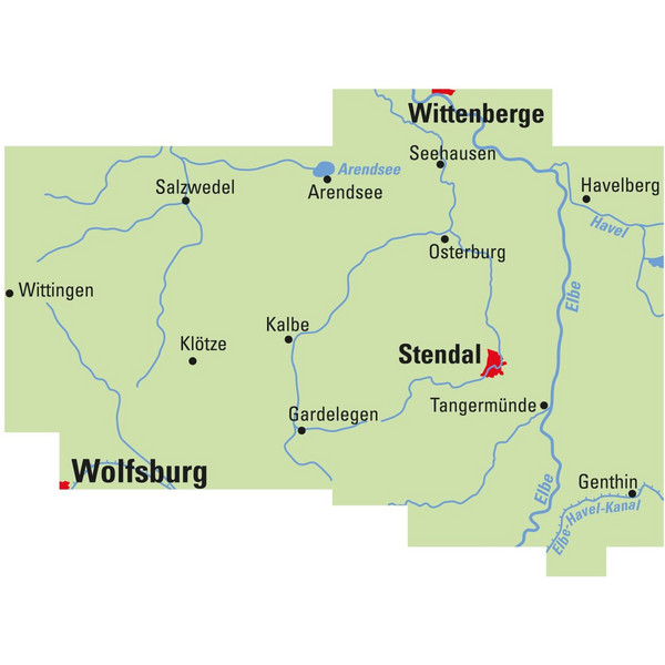 ADFC REGIONALKARTE ALTMARK MIT TOURENVORSCHLÄGEN, 1:75.000 - Fahrradkarte Ansicht 2