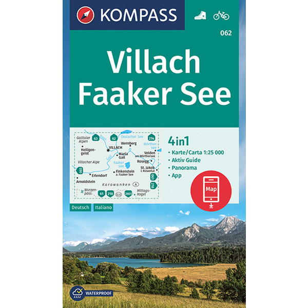 KOMPASS WANDERKARTE 062 VILLACH, FAAKER SEE 1:25000 Ansicht 1