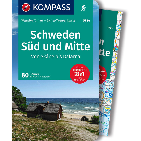 KOMPASS WANDERFÜHRER 5984 SCHWEDEN SÜD UND MITTE - Wanderführer Ansicht 1