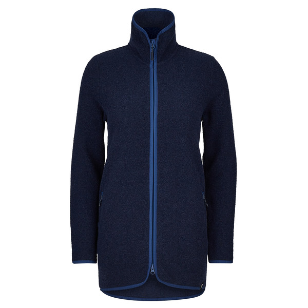 REILA KNITTED FLEECE LONGJACKET Damen - Fleecejacke-DARK SAPPHIRE
