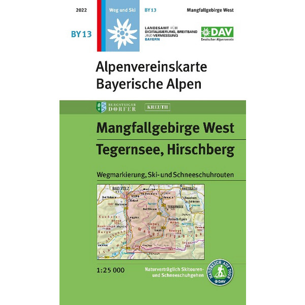 MANGFALLGEBIRGE WEST, TEGERNSEE, HIRSCHBERG 1:25.000 Ansicht 1