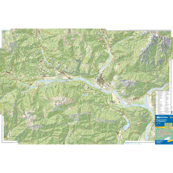 TABACCO WANDERN 1 : 25 000 PREALPI CARNICHE / VAL TAGLIAMENT - Wanderkarte Ansicht 3