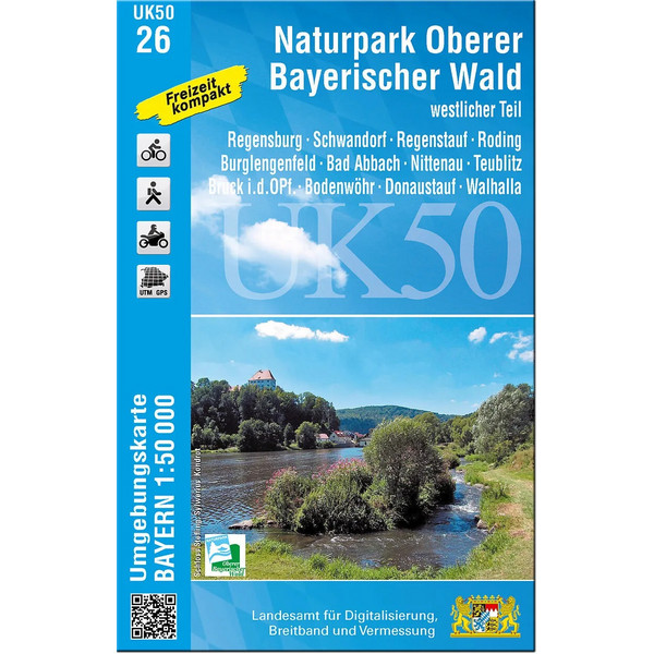 NATURPARK OBERER BAYERISCHER WALD - WESTLICHER TEIL - Wanderkarte Ansicht 1