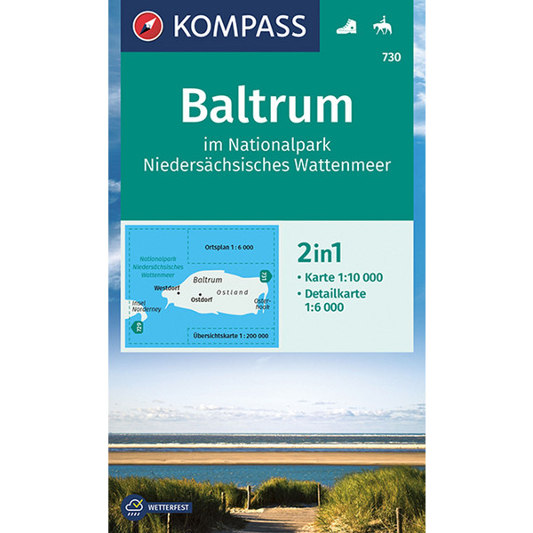 KOMPASS WANDERKARTE 730 BALTRUM Ansicht 1