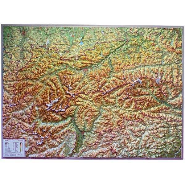 RELIEF TIROL 1:325.000 - Karte Ansicht 1