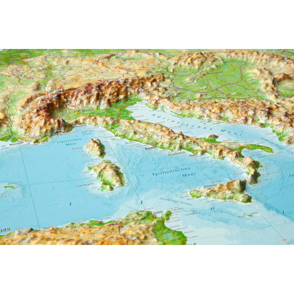 RELIEF EUROPA 1:8.000.000 MIT NATURHOLZRAHMEN - Karte Ansicht 3