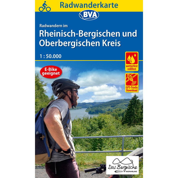 RADWANDERKARTE BVA RADWANDERN IM RHEINISCH-BERGISCHEN - Fahrradkarte Ansicht 1