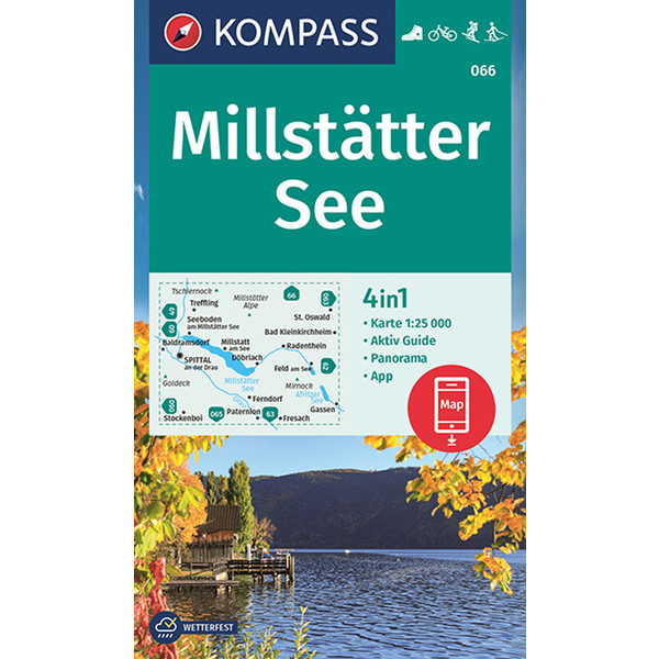 KOMPASS WANDERKARTE 066 MILLSTÄTTER SEE 1:25000 Ansicht 1