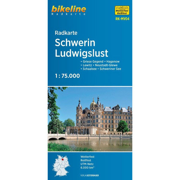 RADKARTE SCHWERIN LUDWIGSLUST (RK-MV04) - Fahrradkarte Ansicht 1