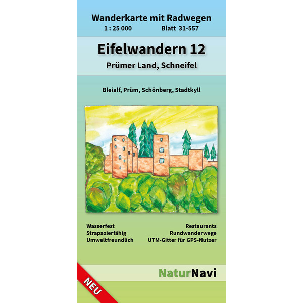 EIFELWANDERN 12 - PRÜMER LAND, SCHNEIFEL - Wanderkarte Ansicht 1