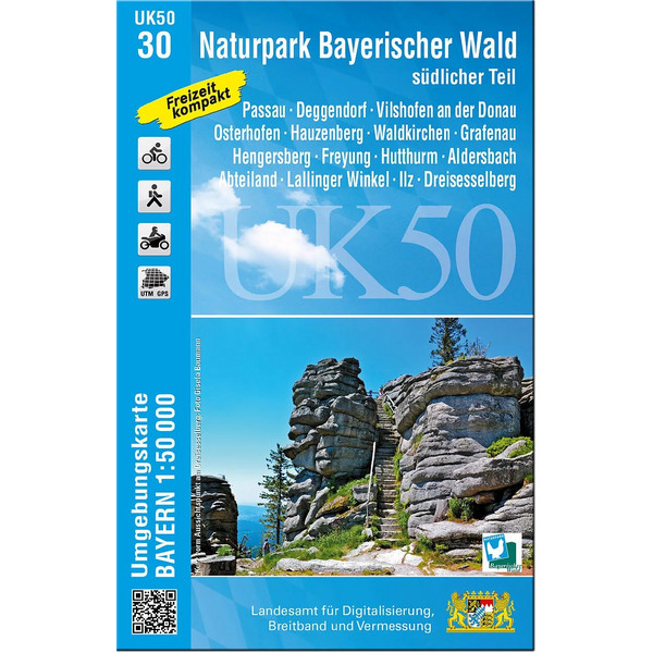NATURPARK BAYERISCHER WALD - SÜDLICHER TEIL 1 : 50 000 - Wanderkarte Ansicht 1