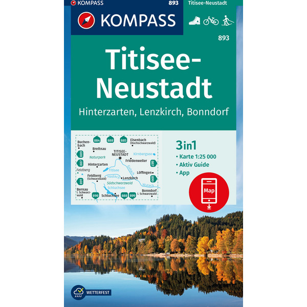 KOMPASS WANDERKARTE 893 TITISEE-NEUSTADT 1:25000 Ansicht 1