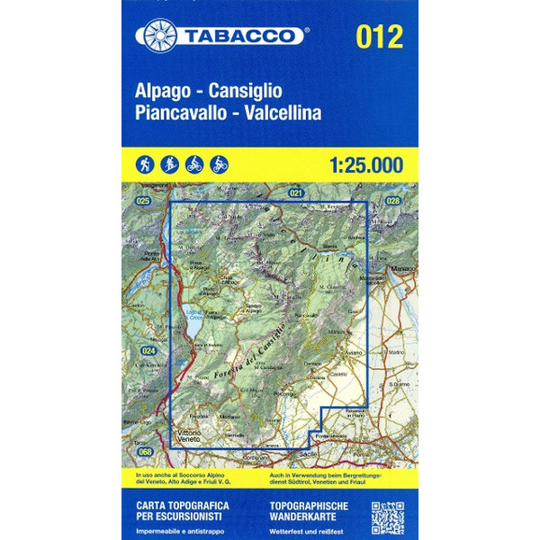 ALPAGO-CANSIGLIO PIANCAVALLO - VALCELLINA 1:25 000 - Wanderkarte Ansicht 1
