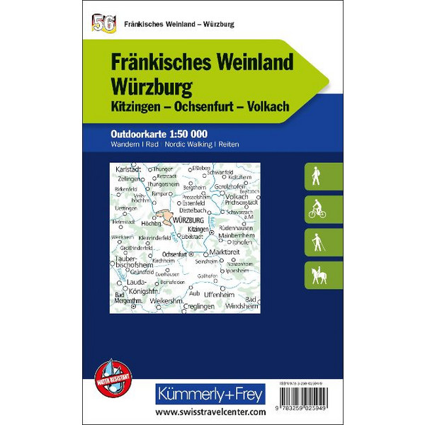 FRÄNKISCHES WEINLAND - WÜRZBURG NR. 56 OUTDOORKARTE - Karte Ansicht 2