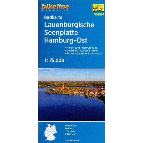 RADKARTE LAUENBURGISCHE SEENPLATTE HAMBURG OST (RK-SH07) - Fahrradkarte Ansicht 1