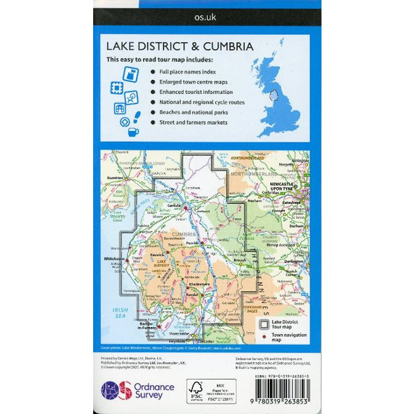 LAKE DISTRICT 1:110 000 - Wanderkarte Ansicht 2