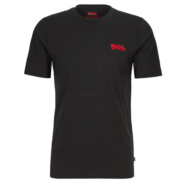 ABISKO WOOL LOGO SS M Herren - T-Shirt-BLACK