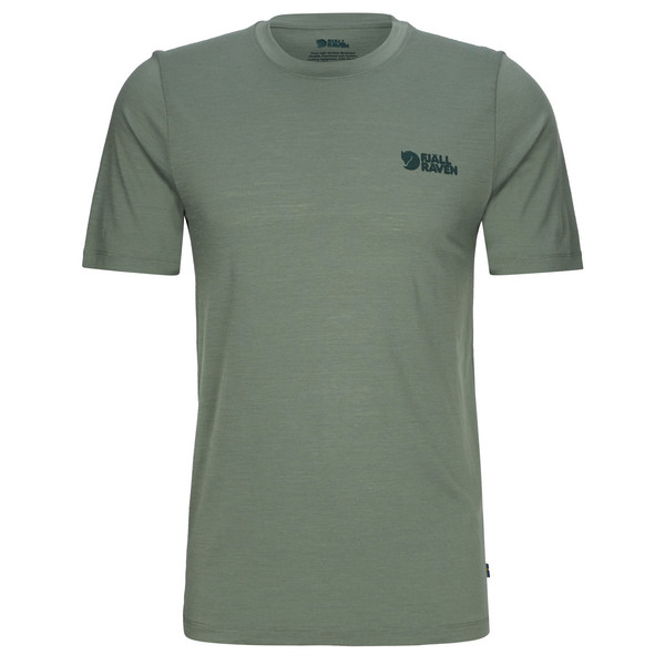 ABISKO WOOL LOGO SS M Herren - T-Shirt-PATINA GREEN