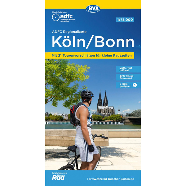 ADFC-REGIONALKARTE KÖLN/BONN 1:75.000, REIß- UND WETTERFEST Ansicht 1