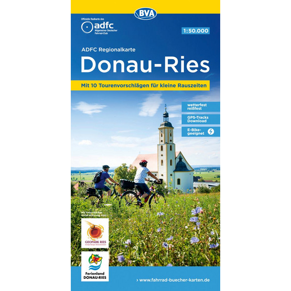 ADFC-REGIONALKARTE FERIENLAND DONAU-RIES / GEOPARK RIES - Fahrradkarte Ansicht 1