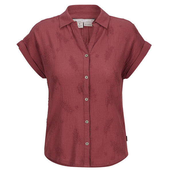 OASIS S/S Damen - Outdoor Bluse-WILD RHUBARB
