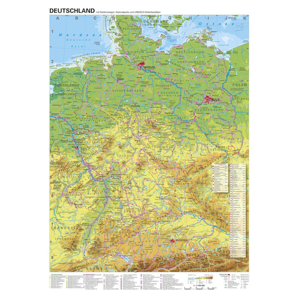 DEUTSCHLAND RADFERNWEGE - Poster Ansicht 1