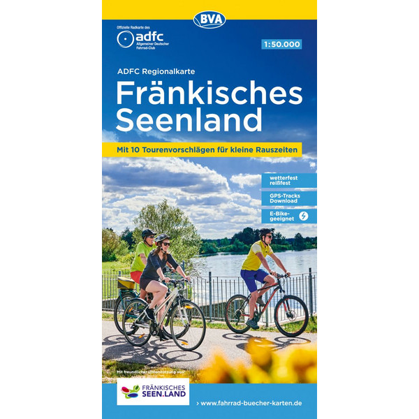 ADFC-REGIONALKARTE FRÄNKISCHES SEENLAND, 1:50.000 - Fahrradkarte Ansicht 1