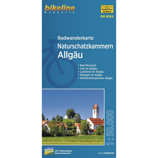 RADWANDERKARTE NATURSCHATZKAMMERN ALLGÄU RW-NSKA - Fahrradkarte Ansicht 1