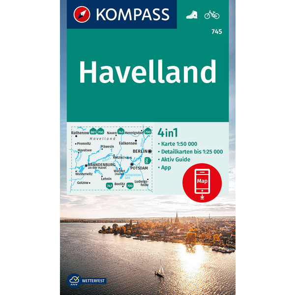 KOMPASS WANDERKARTE 745 HAVELLAND Ansicht 1