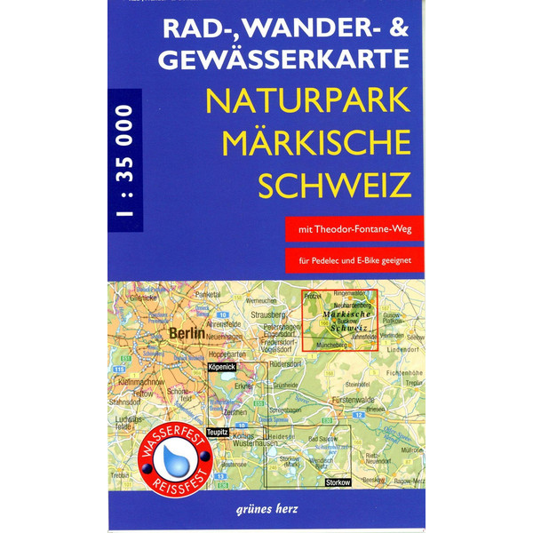 RAD-, WANDER- UND GEWÄSSERKARTE NATURPARK MÄRKISCHE SCHWEIZ Ansicht 1