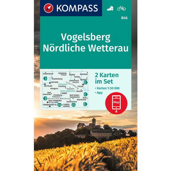 KOMPASS WANDERKARTE 846 VOGELSBERG, NÖRDLICHE WETTERAU Ansicht 1