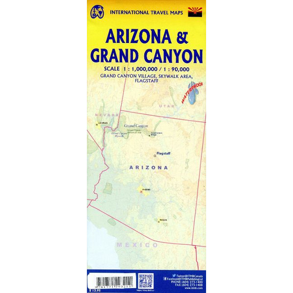 GRAND CANYON & ARIZONA - Straßenkarte Ansicht 2