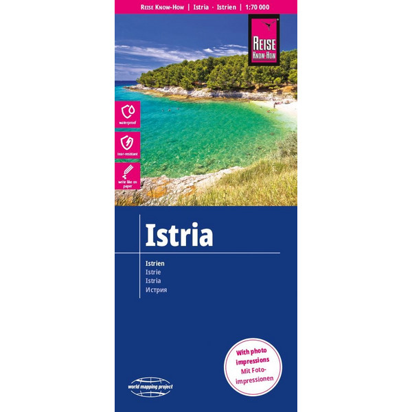 REISE KNOW-HOW LANDKARTE ISTRIEN / ISTRIA (1:70.000) - Straßenkarte Ansicht 1