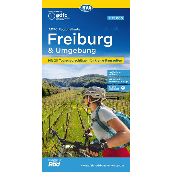 ADFC-REGIONALKARTE FREIBURG UND UMGEBUNG 1:75.000 - Fahrradkarte Ansicht 1