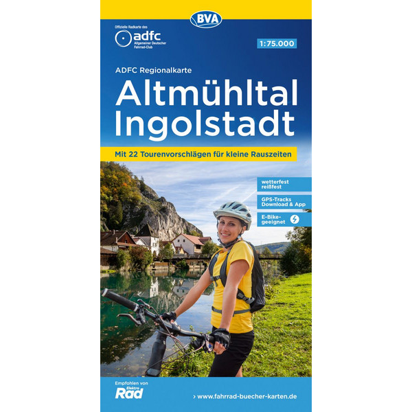 ADFC-REGIONALKARTE ALTMÜHLTAL INGOLSTADT, 1:75.000 - Fahrradkarte Ansicht 1