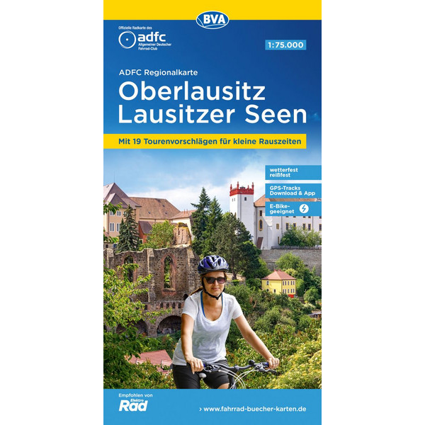 ADFC-REGIONALKARTE OBERLAUSITZ - LAUSITZER SEEN, 1:75.000 - Fahrradkarte Ansicht 1