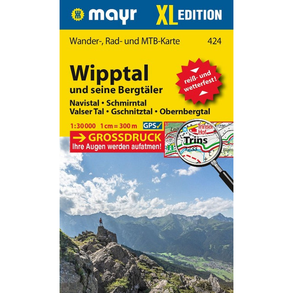 MAYR WANDERKARTE WIPPTAL UND SEINE BERGTÄLER 1:30.000 Ansicht 1