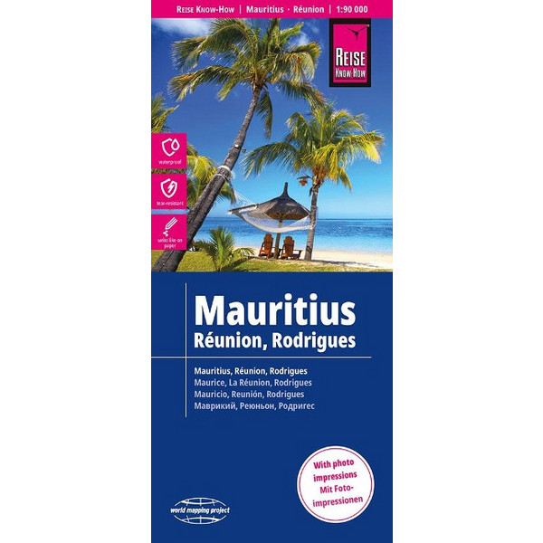 REISE KNOW-HOW LANDKARTE MAURITIUS, RÉUNION, RODRIGUES - Straßenkarte Ansicht 1