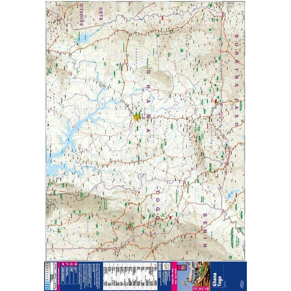REISE KNOW-HOW LANDKARTE GHANA, TOGO (1:600.000) - Karte Ansicht 2