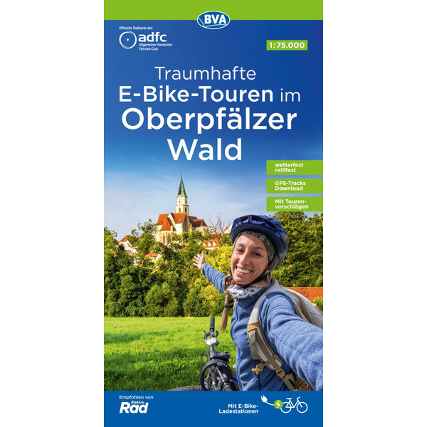 TRAUMHAFTE E-BIKE-TOUREN IM OBERPFÄLZER WALD, 1:75.000