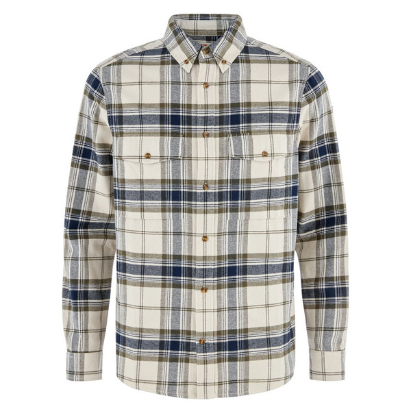 ÖVIK TWILL SHIRT M Herren - Flanellhemd-CHALK WHITE-DARK NAVY