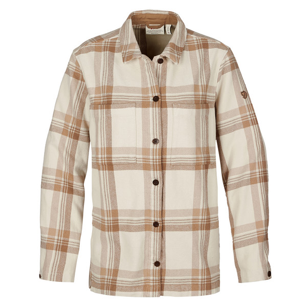 SINGI FLANNEL OVERSHIRT W Damen - Flanellhemd-CHALK WHITE-DUNE BEIGE