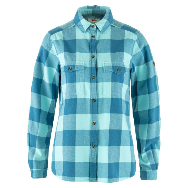 ÖVIK HEAVY FLANNEL SHIRT W Damen - Flanellhemd-DAWN BLUE-BREEZE BLUE