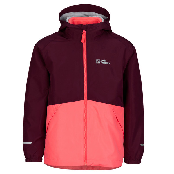 ICELAND 3IN1 JACKET K Kinder - Doppeljacke-SUNSET CORAL