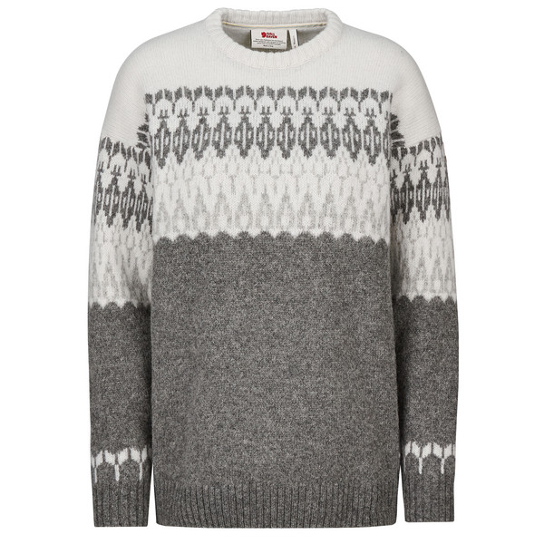 ÖVIK PATH KNIT W Damen - Wollpullover-GREY-CHALK WHITE