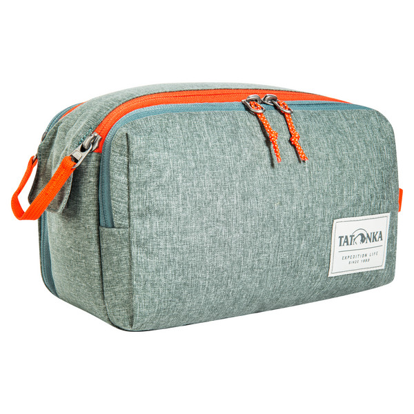 COSMETIC DOUBLE ZIP POUCH - Kulturtasche-SAGE GREEN
