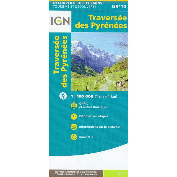 TRAVERSEE DES PYRENÉES 1:110 000 - Wanderkarte Ansicht 1