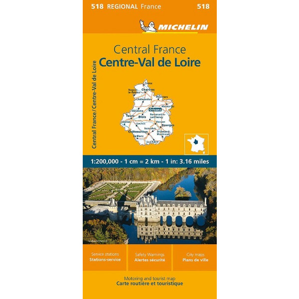 MICHELIN ZENTRALFRANKREICH - Straßenkarte Ansicht 1