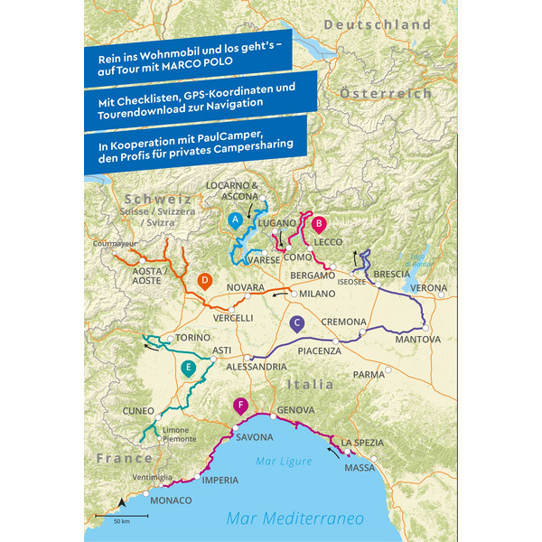 MARCO POLO CAMPER GUIDE LOMBARDEI, PIEMONT & LIGURIEN - Reiseführer Ansicht 2