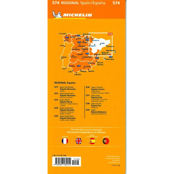 MICHELIN SPAIN NORTHEAST - Straßenkarte Ansicht 2